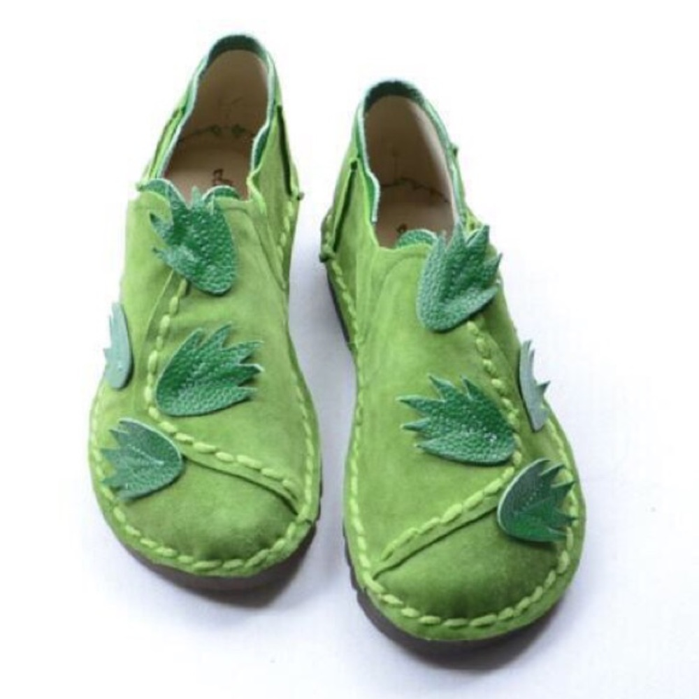 🍃 Pixie Leaves Genuine Leather Loafers